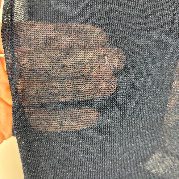 VDP Via Delle Perle NEW Blue Sleeveless Blouse Tank Top IT 42 Linen Silk Blend - Picture 11 of 11